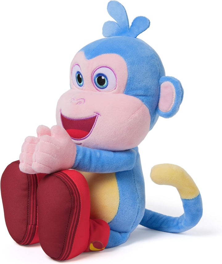 DORA Bananenfreund Boots - ca. 30 cm grosse, interaktive Plüschfigur zur beliebten TV-Serie mit 2 Li