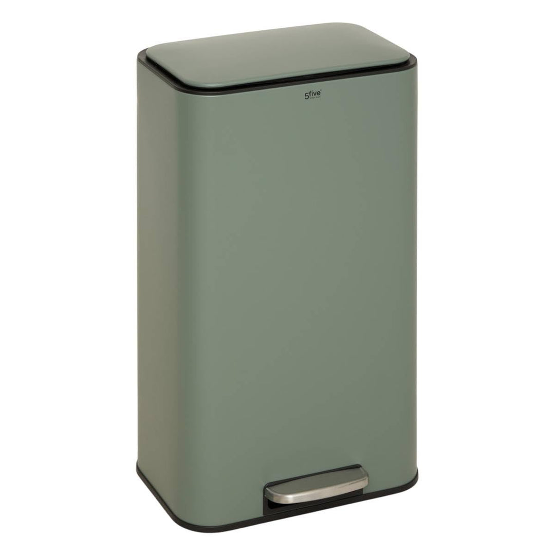 5five - rechteckiger treteimer „delta“, 30 l, grün