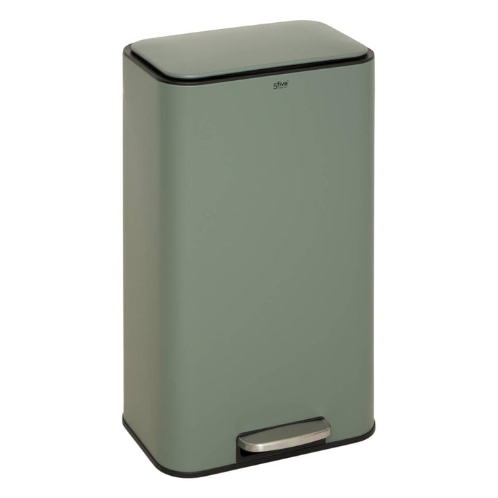 5five - rechteckiger treteimer „delta“, 30 l, grün