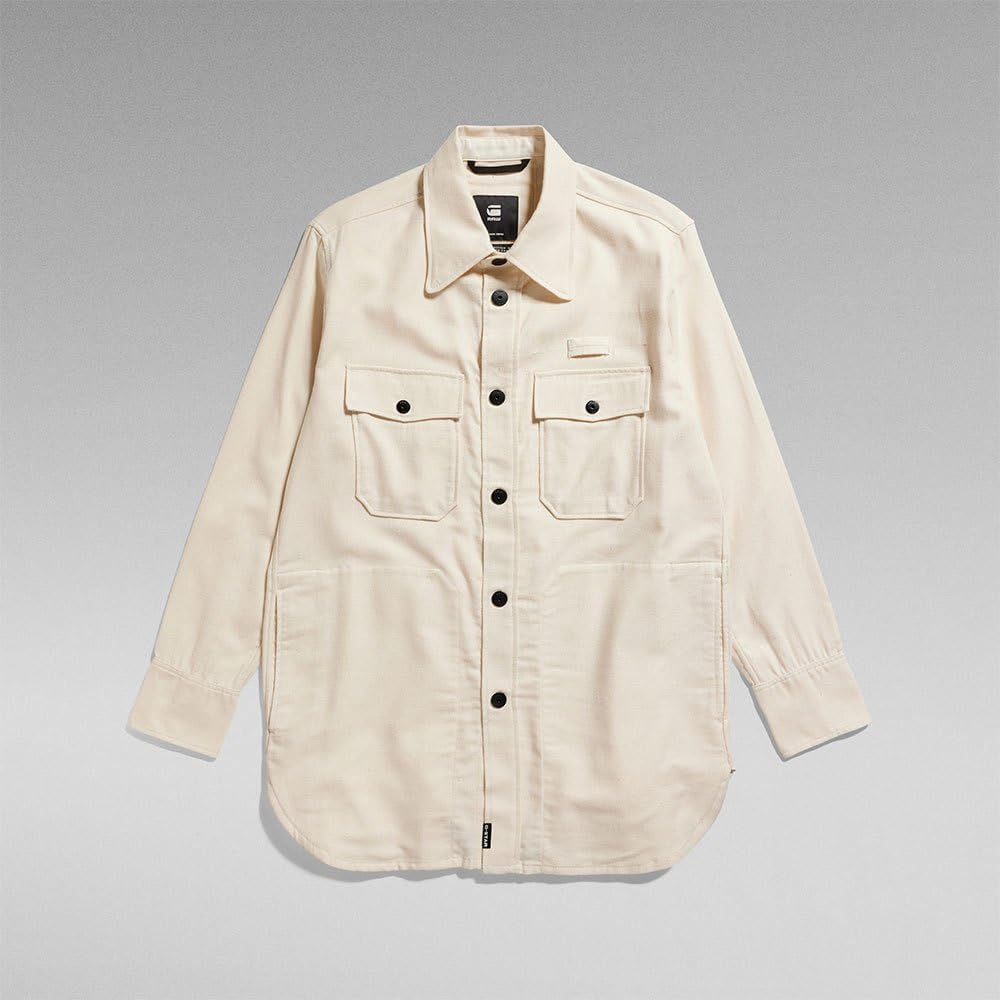 G-STAR Damen Boyfriend Overshirts XS Beige (Ecru D22178-d299-159), XS Beige (Ecru D22178-d299-159)