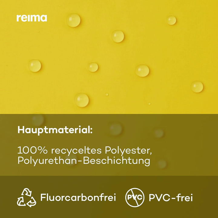 Reima Lampi Regenjacke Kinder Wasserdicht - Reissverschluss vorne Jacken für Jungen, Mädchen, Abnehm