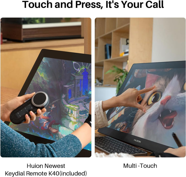 HUION Kamvas Pro 24 Gen 3 Grafiktablett mit Display, 23,8" 4K-UHD-Zeichenmonitor, 16384 Druckstufen