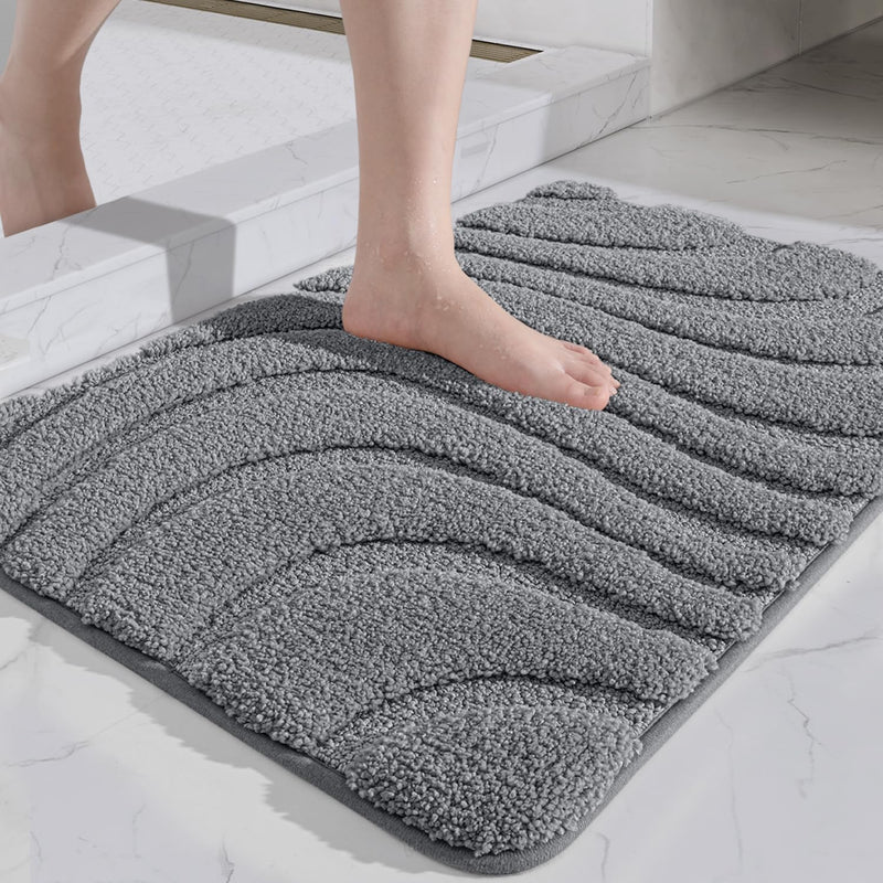 DEXI Badteppich rutschfest 40 x 60cm, weicher Mikrofasern Badematte, Wasserabsorbierende Badezimmert