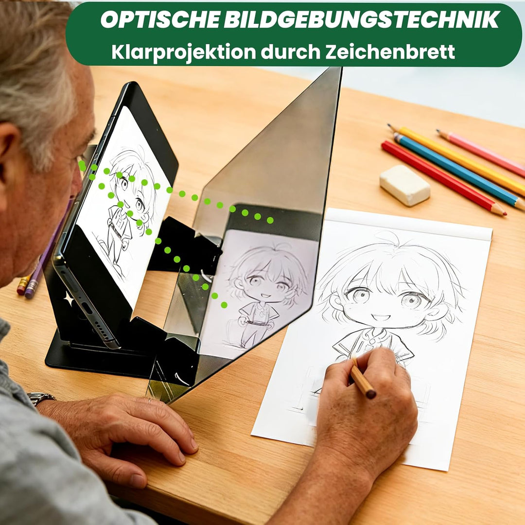 Optischer Zeichenprojektor 2er Pack, Optisches Bild Zeichenplatte A3, Abpausen Gerät, Zeichenbrett A