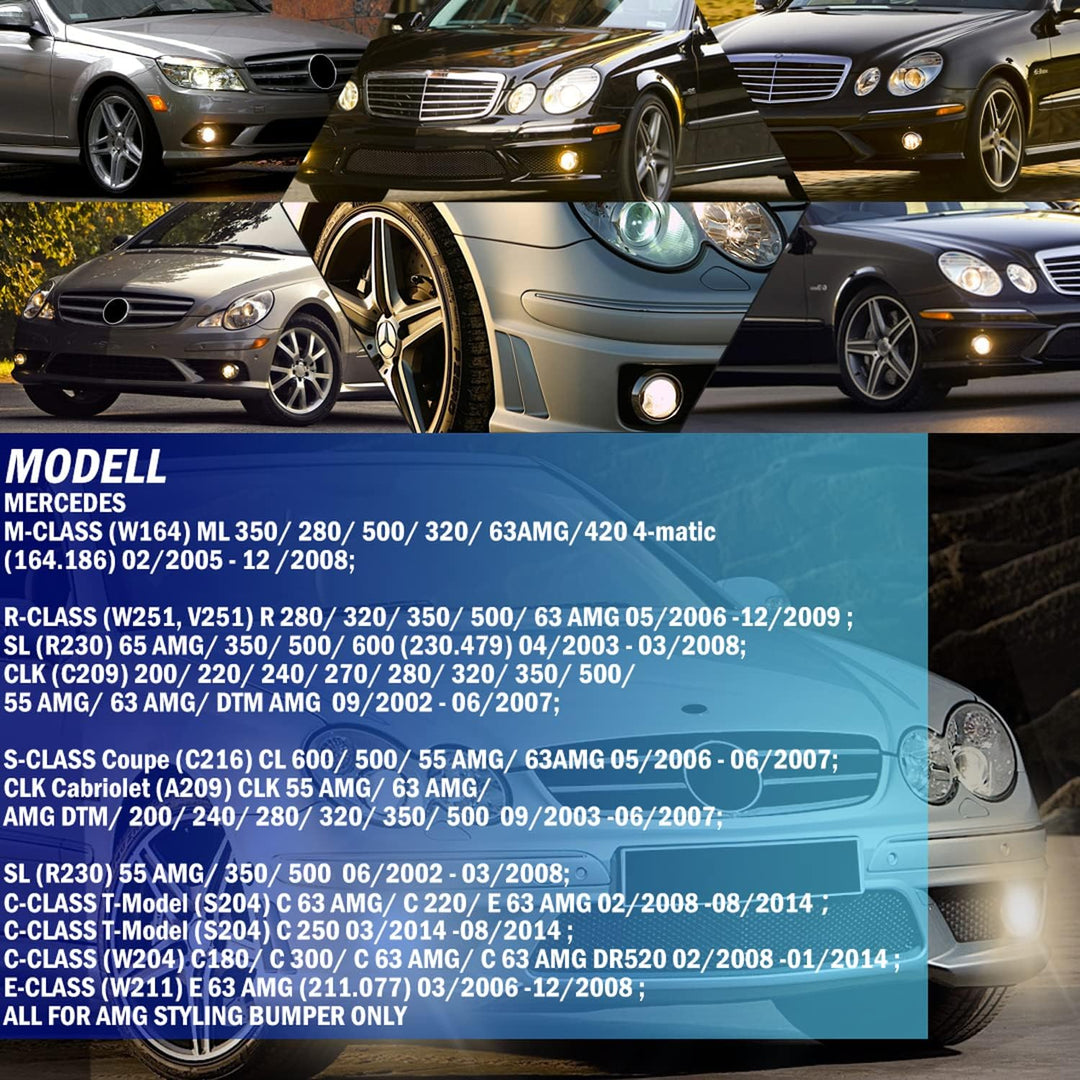 Nebelscheinwerfer satz für Mercedes Benz W164 W251 V251 R230 C209 C216 A209 S204 W204 W211, (C CLK E