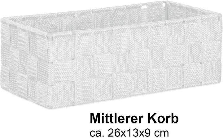Brandsseller 4er Set Aufbewahrungsboxen - 28x28x10 cm, 26x13x9 cm, 13x13x9 cm (2x) – eckige Regalkör
