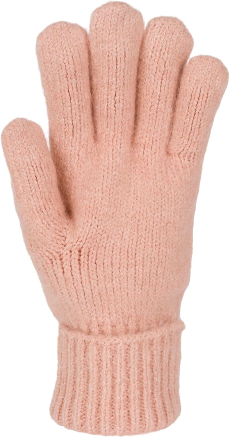 styleBREAKER Damen Strickhandschuhe mit Zopfstrickmuster, warme Winter Fingerhandschuhe, vielseitige