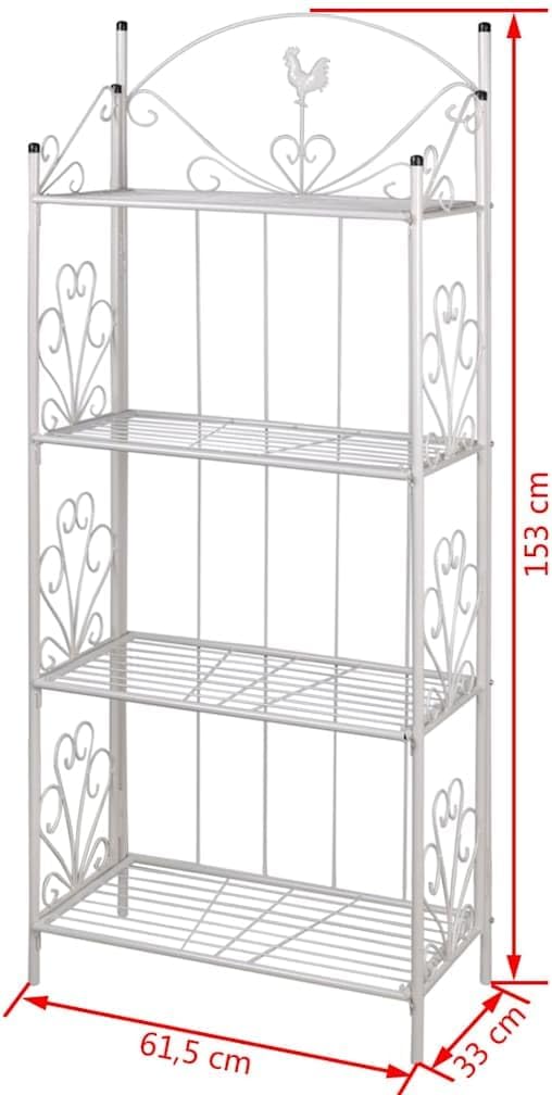 vidaXL Pflanzentreppe weiss Blumentreppe Blumenregal Standregal Blumenständer, Weiss