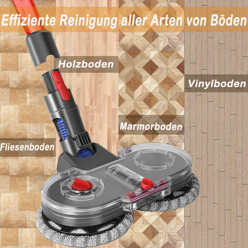 Fictezlove Elektrischer Wischaufsatz für Dyson V12 Detect Slim / V10 Slim Staubsauger, Wischmopp Auf