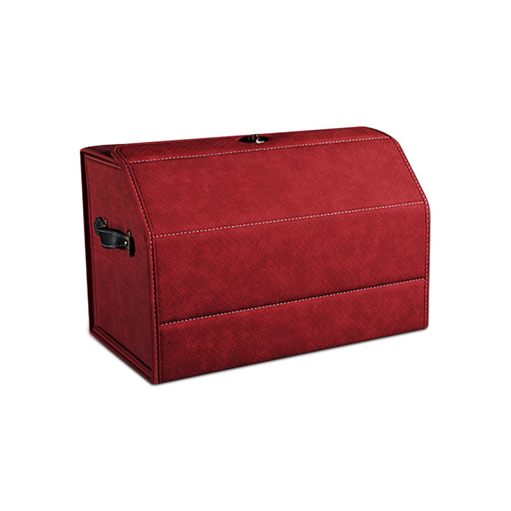 Ergocar Kofferraum Organizer, Faux Gewebtes Wildleder Autotasche Auto Kofferraum Box, Zusammenklappb