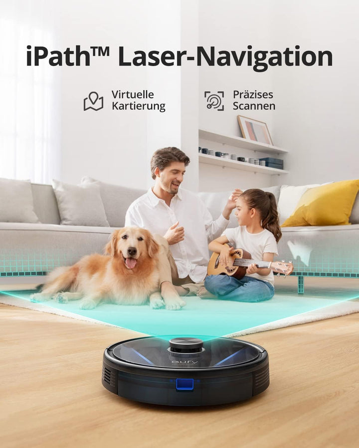 eufy Saugroboter mit Absaugstation RoboVac LR30 Hybrid+, Mit Wischfunktion, 60 Tage Kapazität, iPath