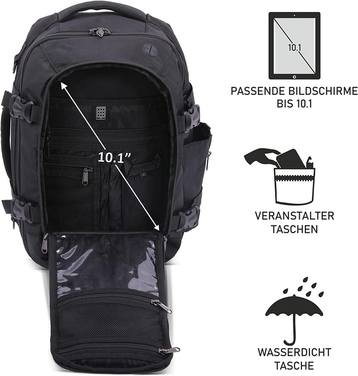 Aerolite Neu Frühling 2023 40x20x25 Ryanair Maximale Grösse Handkabinengepäck Handgepäcksrucksack Um
