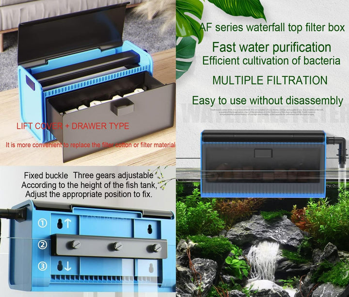 LONDAFISH Aquarium Filterkasten, Aquarium FilterSchachtel, Aquarium Wasserpumpe Filterbox,ein Zubehö