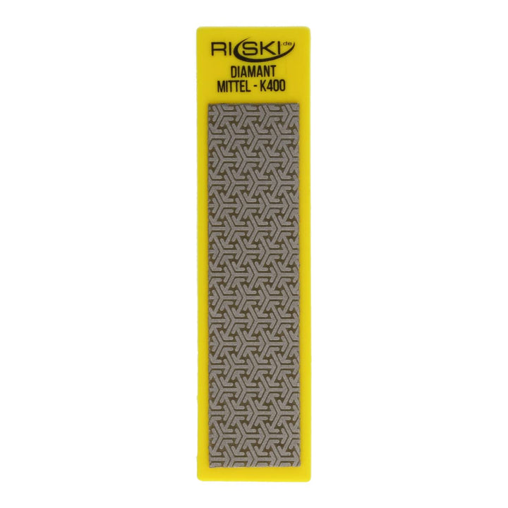 RiSki Diamant Premium Profi Feile - mittel - Korn 400 - gelb - 110x25mm Mittel - Gelb - Körnung 400,