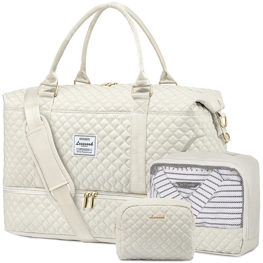 LOVEVOOK Sporttasche Damen Reisetasche Gross mit Kosmetiktasche Weekender Travel Duffle Bag mit Schu
