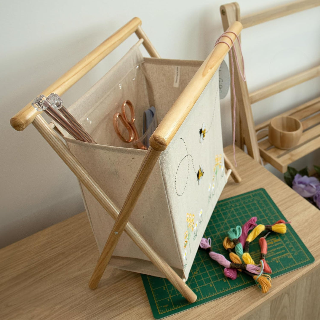 Hobby Gift stricken nähen Applikation Leinen Biene, Applikation Leinen Biene