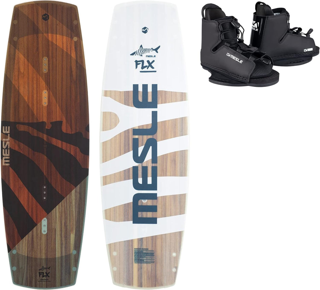 Mesle Wakeboard Set FLX II mit Duro Bindung, Cable Park Pro Flex Board für Obstacle 132.0 Zentimeter