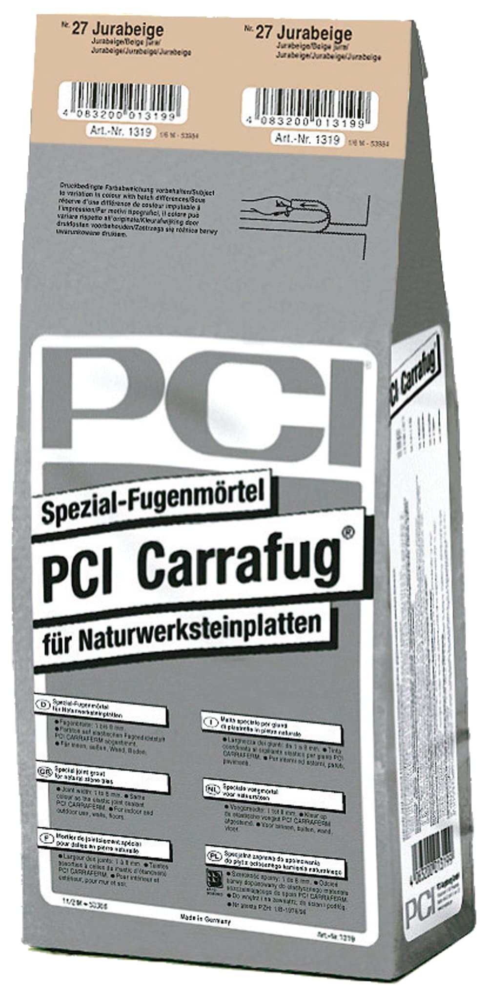 PCI Carrafug 5 kg, versch. Farben anthrazit, Anthrazit
