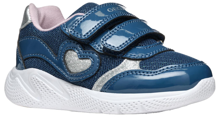 Geox Mädchen B Sprintye Girl A Sneakers 24 EU Avio Silver, 24 EU Avio Silver
