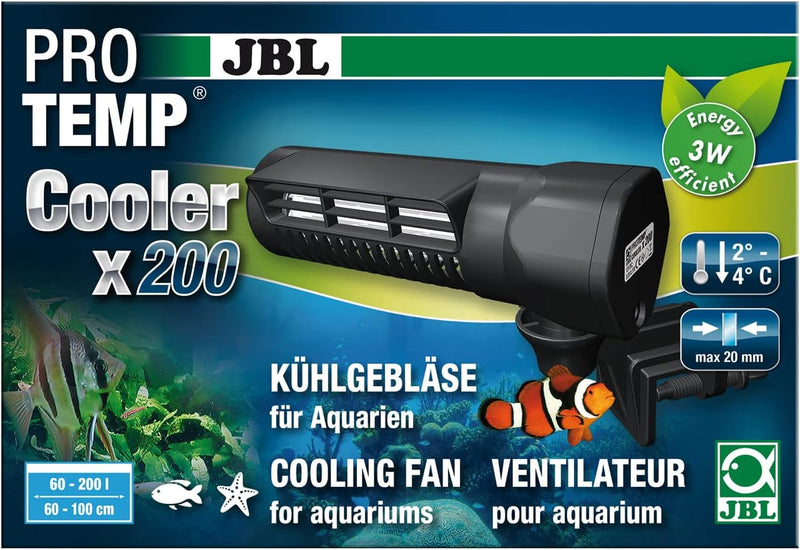 JBL PROTEMP Cooler x200, Kühlgebläse, Für Aquarien von 60 - 200 l, Süss- und Meerwasser