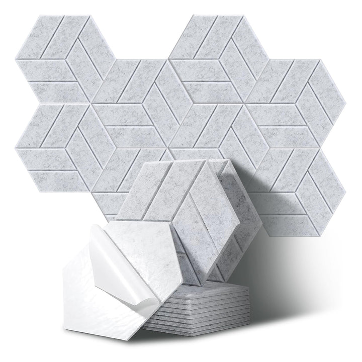 12 Stück Akustikpaneele Hexagon Selbstklebend Akustikplatten Akustikschaumstoff Akustik Panel Wandpa