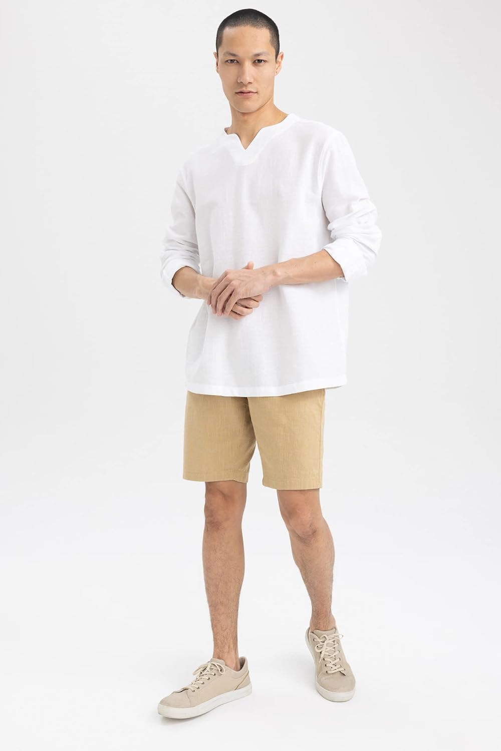 DeFacto Herren Tunic Shirt 3XL Weiss, 3XL Weiss