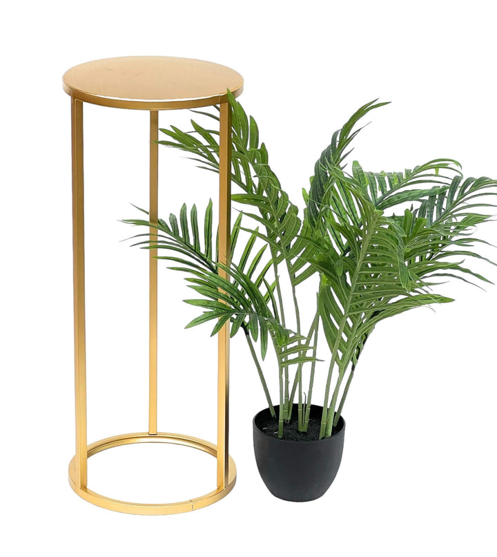 DanDiBo Blumenhocker Metall Gold Rund Blumenständer Beistelltisch 96510 Blumensäule Modern Pflanzens