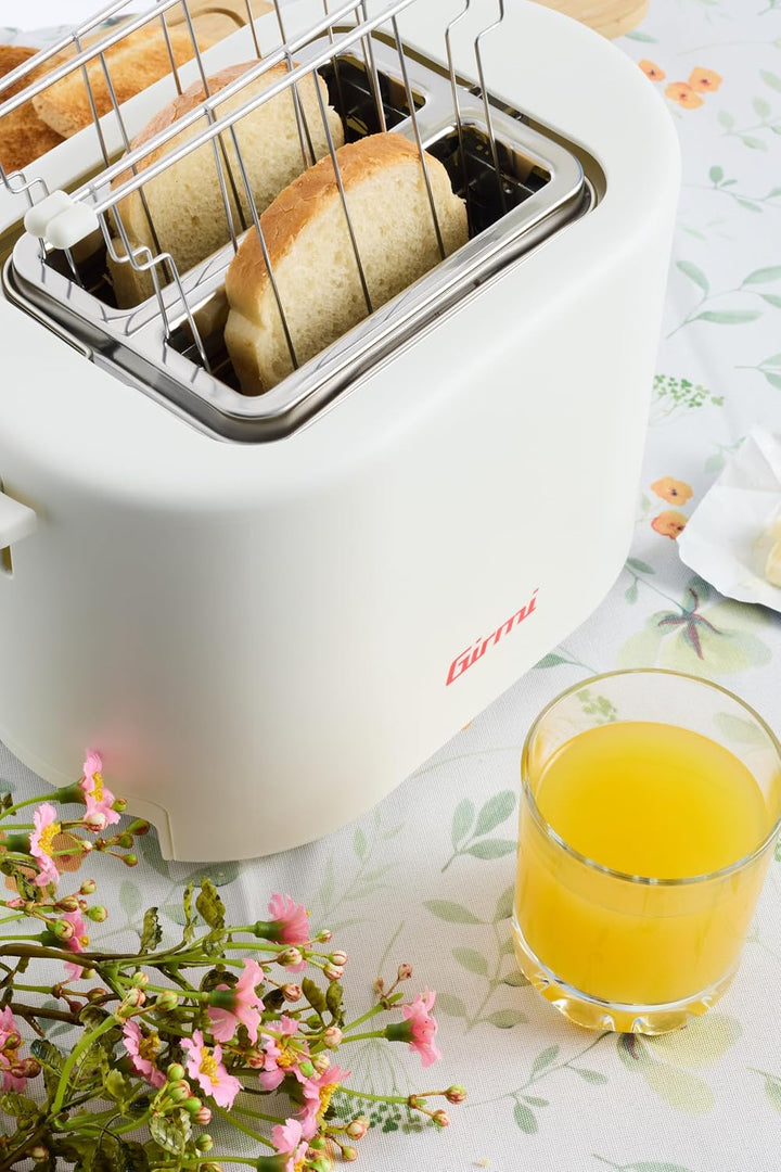 Girmi TP21 Toaster, 750 W, Edelstahlzange für gefüllte Toasts, herausnehmbarer Briocheswärmer, autom