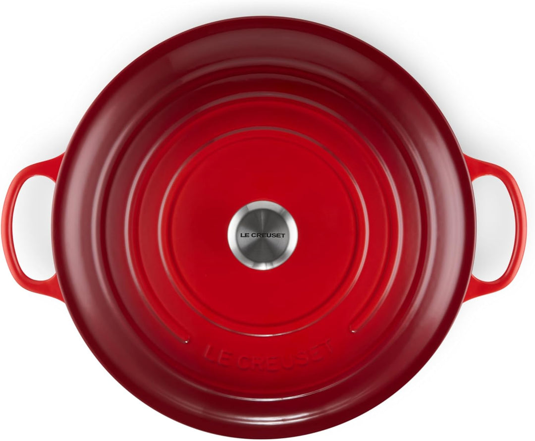 Le Creuset Signature Gusseisen-Bräter mit Deckel, Ø 34 cm, Rund, Für alle Herdarten und Induktion ge