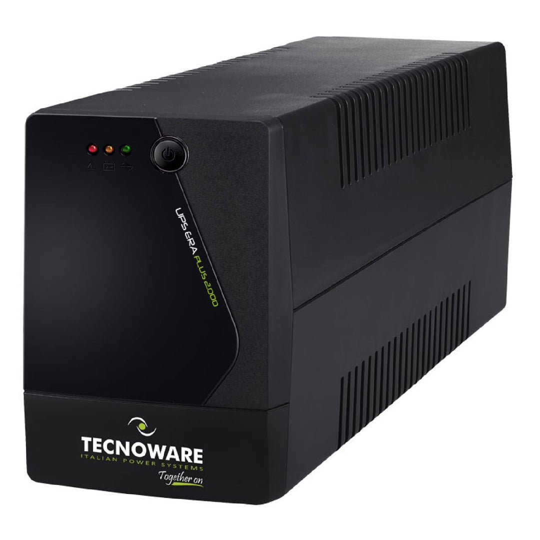 Tecnoware UPS 2000VA für PC/Modem, NICHT für Gaming/Konsole, ERA PLUS USV, 6 IEC, Software, Schutz v