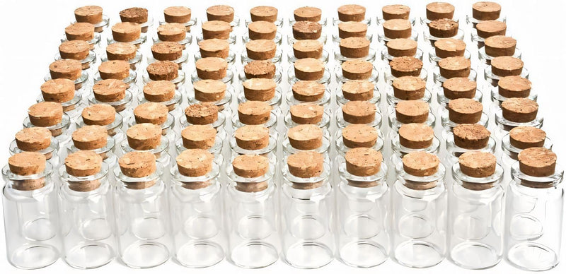 MAOOY Reagenzgläser 80 Stück Mini Reagenzglas Mit Korken 8ml 22 X 40mm Kleine Glasflaschen Zum Befül