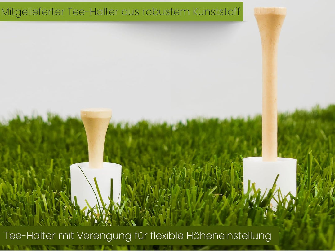 Abschlagmatte Golf 85 x 65cm, Outdoor, Indoor, inkl. Teehalter + Tee verstellbar, chippen, Driven, z