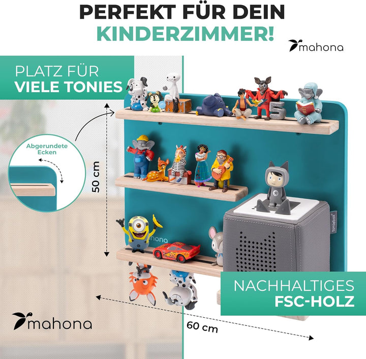 mahona Tonie Regal - kompatibel mit Toniebox & Tonie Figuren Aufbewahrung - Platz für bis zu 27 Figu