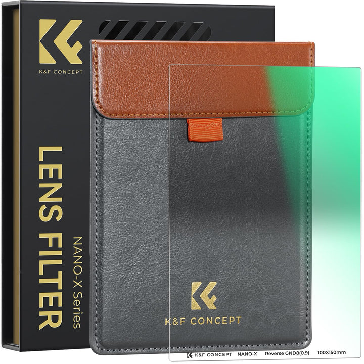 K&F Concept Nano-X Verlaufsfilter GND8 Reverse 0,9 (3-Blenden) 100x150mm Rechteckfilter aus Optische
