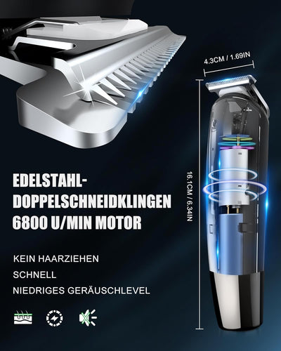 Barttrimmer Herren,Haarschneidemaschine All-in-1 Bartschneider herren,Rasierer Herren Elektrisch,120