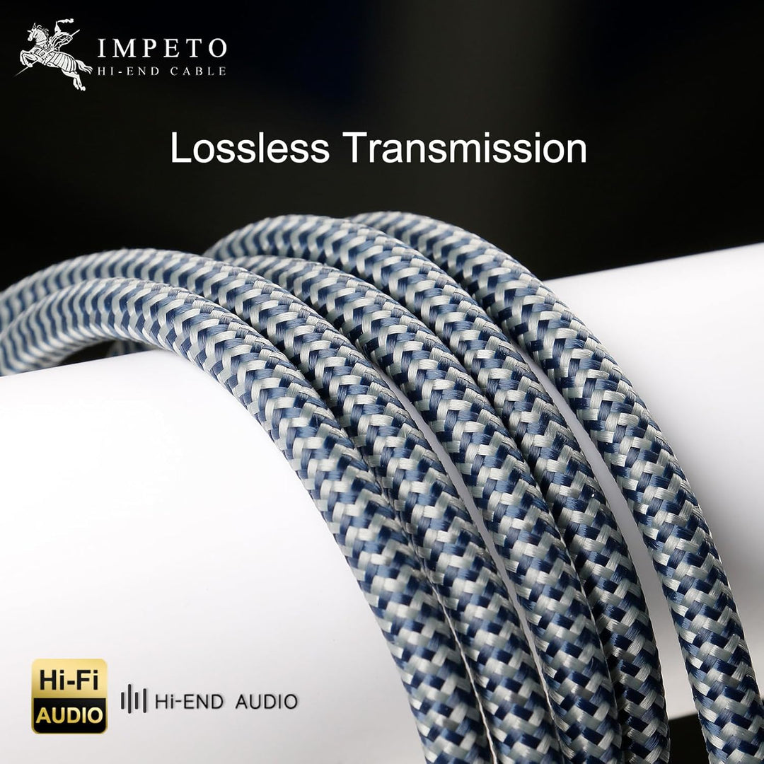 Impeto Mini Toslink Optisches Audiokabel[2m] mit LWL Störsignalschutz (Mini-Toslink auf Toslink, dig