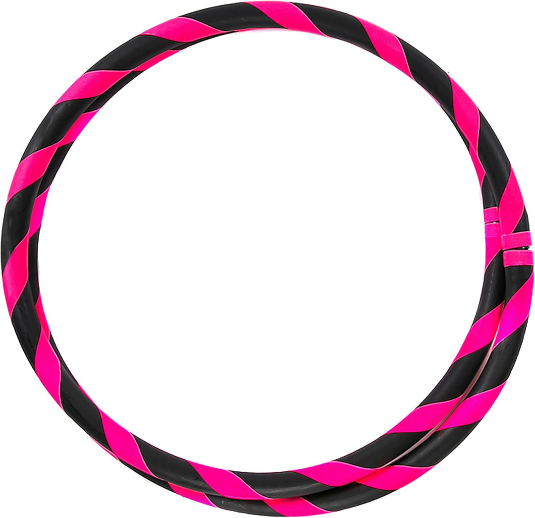 Faltbarer Anfänger Hula Hoop Reifen, Ø90/95/100/105cm Ø95cm Neon-Pink, Ø95cm Neon-Pink