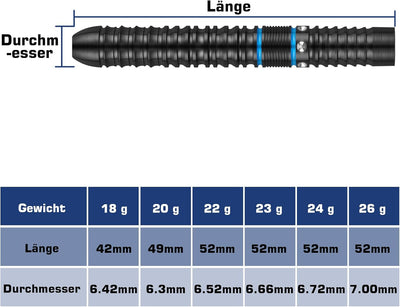 WIN.MAX Dartpfeile mit Metallspitze 90% Tungsten 3 Stück 90% Wolfram Stahl Darts 18-28 Gramm Dart pr