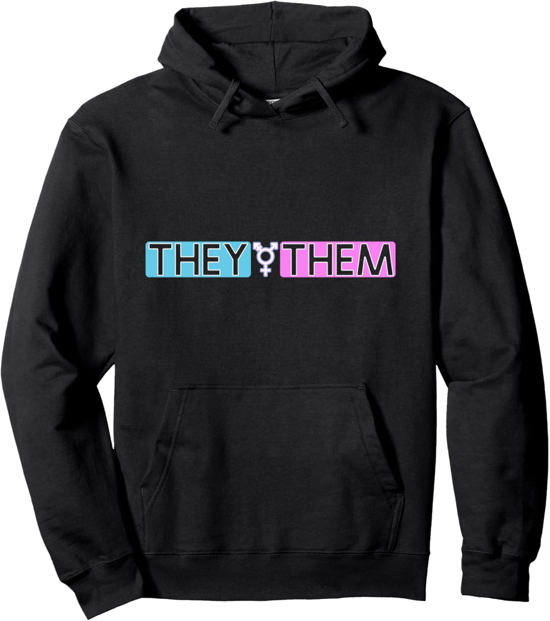 genderneutrale Pronomen They Them LGBT Gay Homosexualität Pullover Hoodie