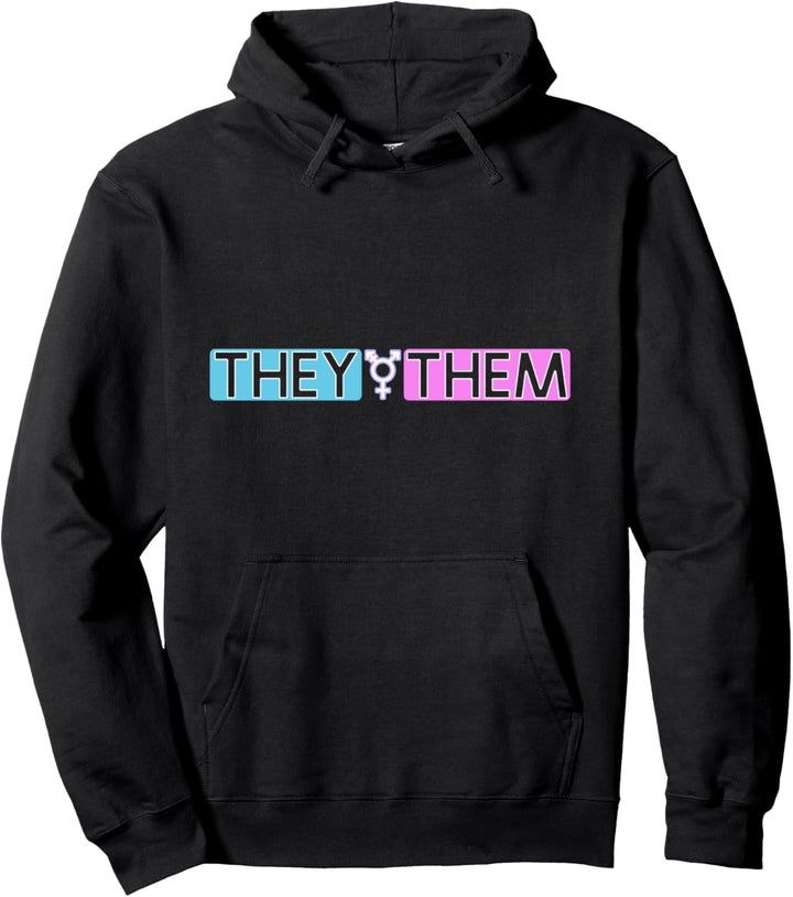 genderneutrale Pronomen They Them LGBT Gay Homosexualität Pullover Hoodie