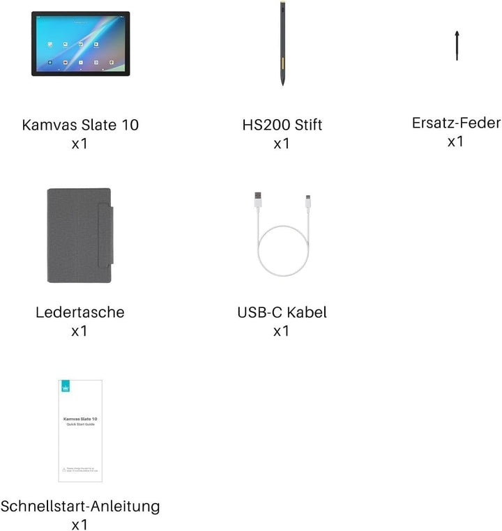 HUION Kamvas Slate 10 Eigenständig Grafiktablett, Kein Computer Erforderlich, 10,1 Zoll Kunsttablett