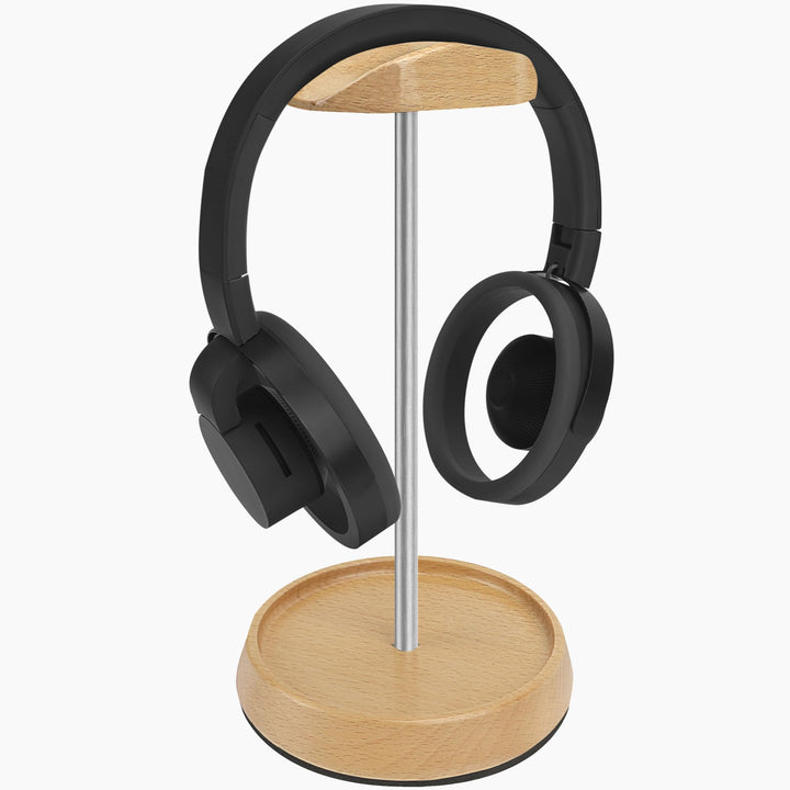 Geekria Wooden Headphone Stand Creator mit Aluminium, Buchenholz-Halterung für den Schreibtisch, Kab
