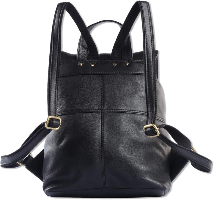 WILD WOODS | Rucksack Herren Damen Unisex Leder Schulrucksack Fahrradrucksack Wanderrucksack Lederru