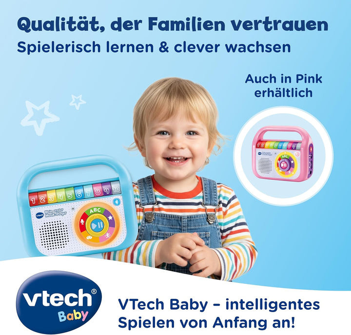 VTech Baby Mein erster Musik-Player – Mit 40 Liedern, Bluetooth- und Aufnahmefunktion – Für Kinder v