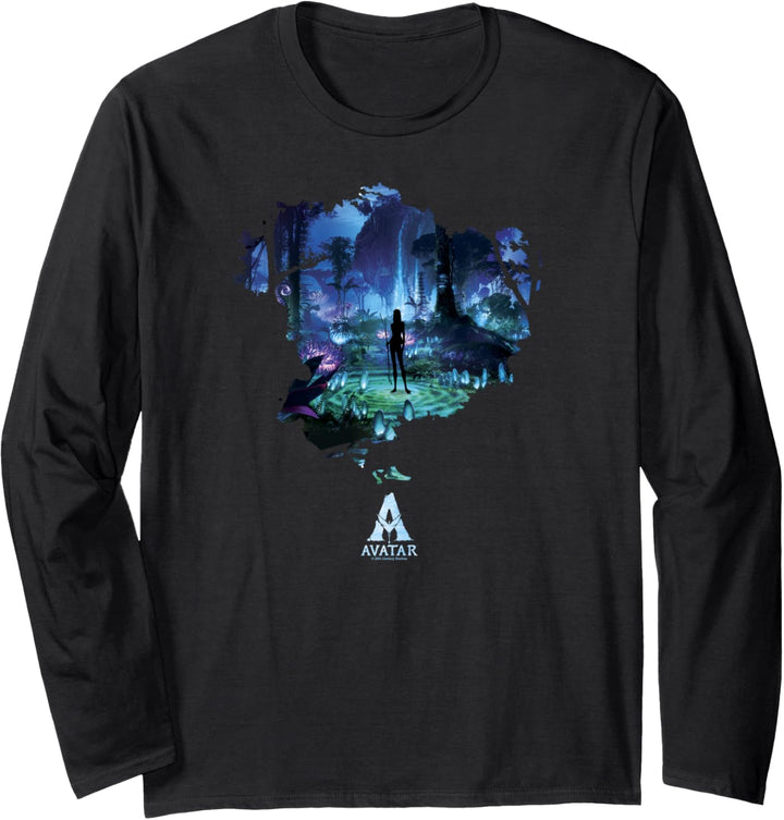 Avatar Pandora At Night Movie Poster Langarmshirt