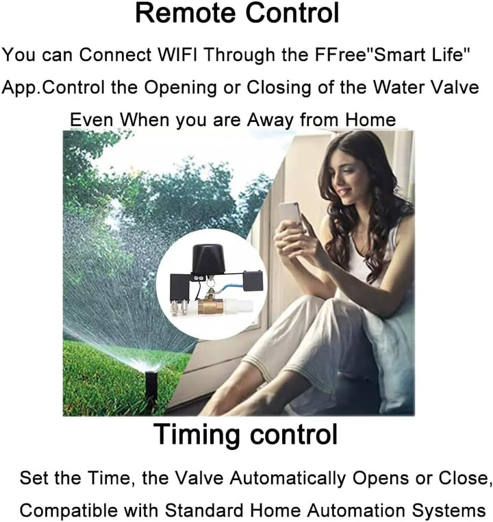 WiFi-Ventilsteuerung mit Bluetooth Smart Water Gas Valve Automatische Fernbedienung Sprachsteuerung
