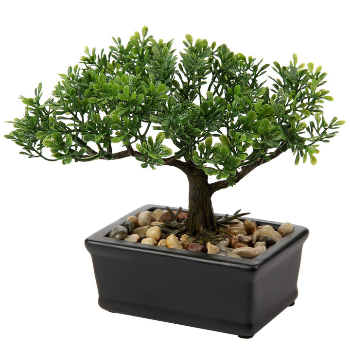 Briful Kunstbonsai Naturgetreue Künstliche Pflanze Kunstbaum Bonsai Zeder Kiefer Podocarpus Plastik