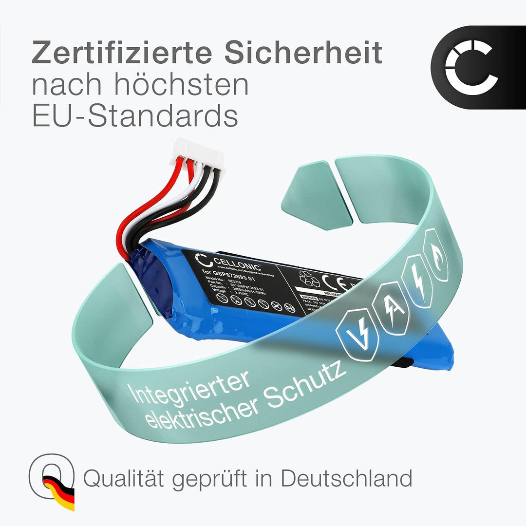 CELLONIC 1x Akku für Lautsprecher Kompatibel mit JBL Flip 4, Flip 4 Special Edition, GSP872693 01 -