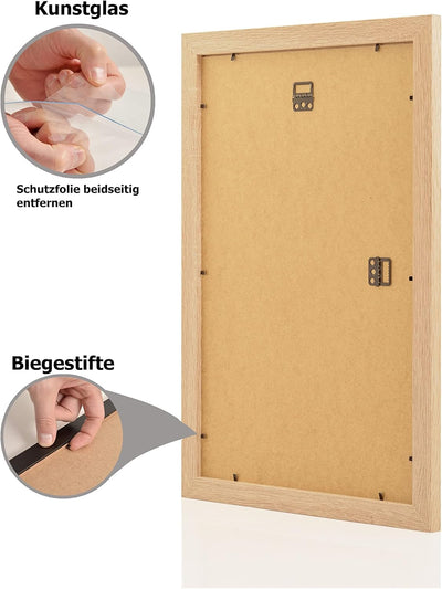 Stallmann Design Bilderrahmen 50x80 cm sonoma-eiche Holz mit Acrylglas Rahmen-Breite 20mm Posterrahm