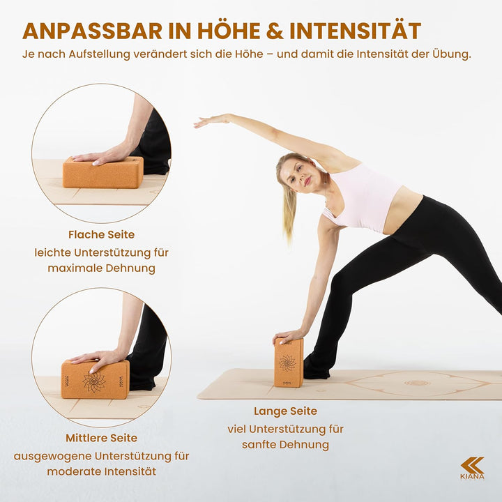 Yoga Block in Deutschland Entwickelt – Ergonomische &amp; Griffige Yogablöcke – Rutschfeste Pilates Blöc